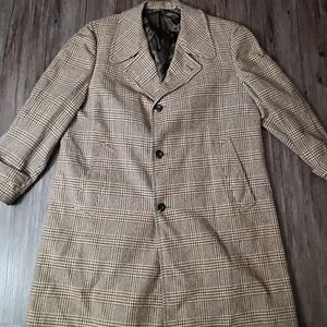 MEN'S LANCASTER HEIGHTS BESPOKE CUSTOM MADE OVERCOAT LIKE NEW SIZE M/L